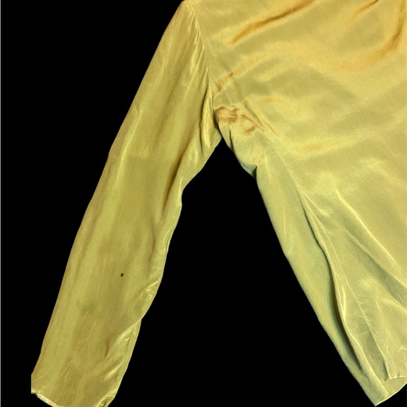 Vintage Lew Magram Green Silk Blazer Size 12 - Picture 4 of 7